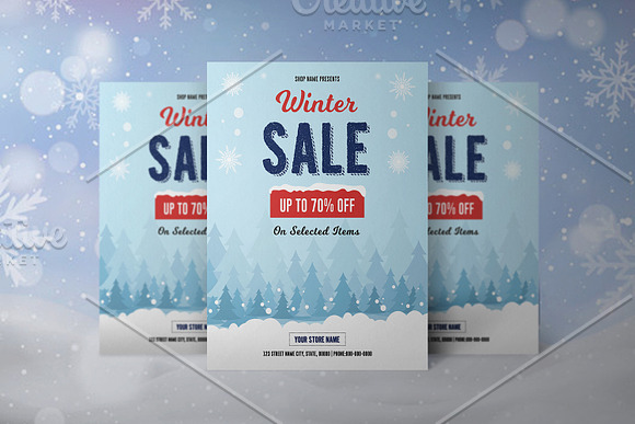 Winter Sale Flyer V1111 in Flyer Templates - product preview 3