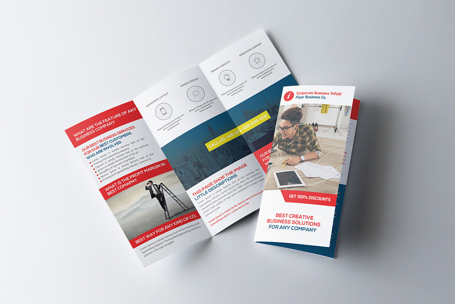 Creative Business Trifold Brochure in Brochure Templates - product preview 8