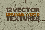 12 Vector Grunge Wood Textures