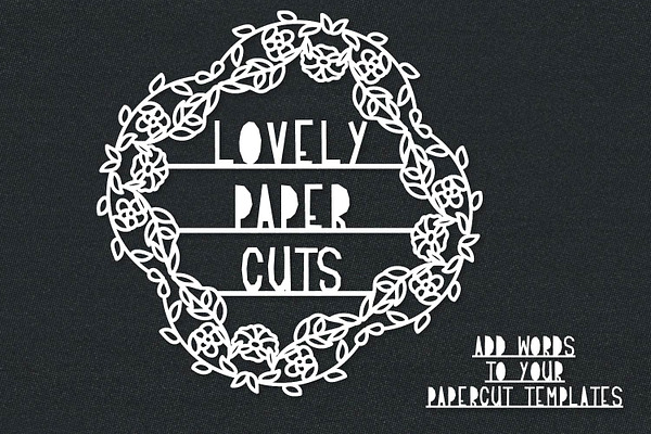 Lovely Paper Cuts - Underlined Type