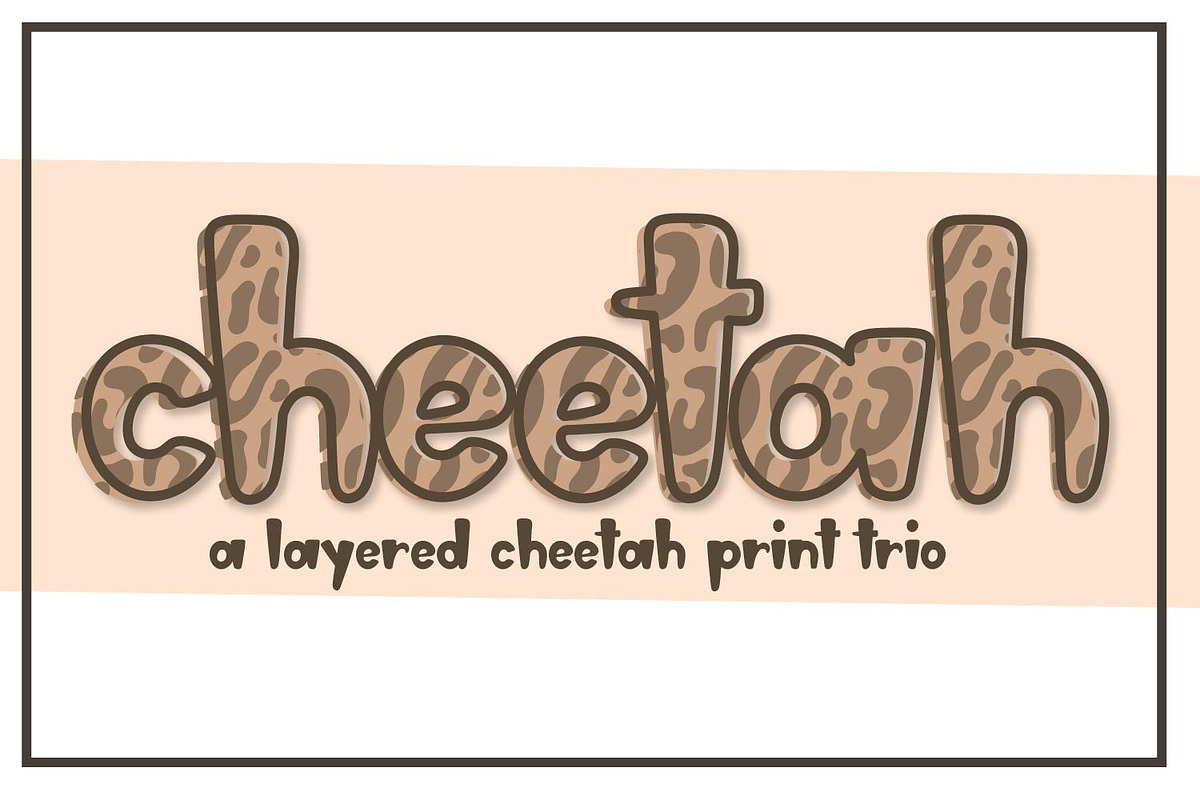 Cheetah - A patterned trio in Display Fonts - product preview 8
