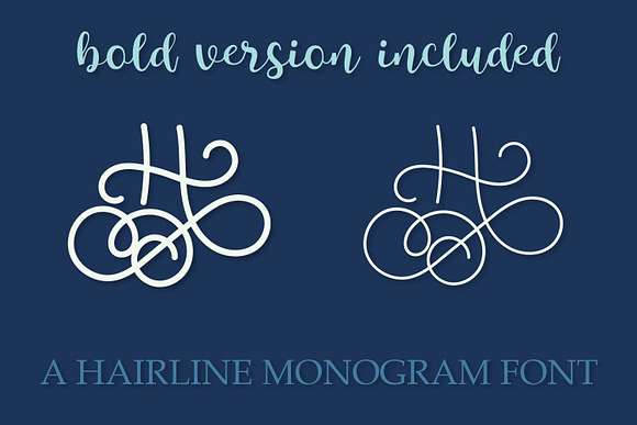 A Hairline Monogram Font in Display Fonts - product preview 1