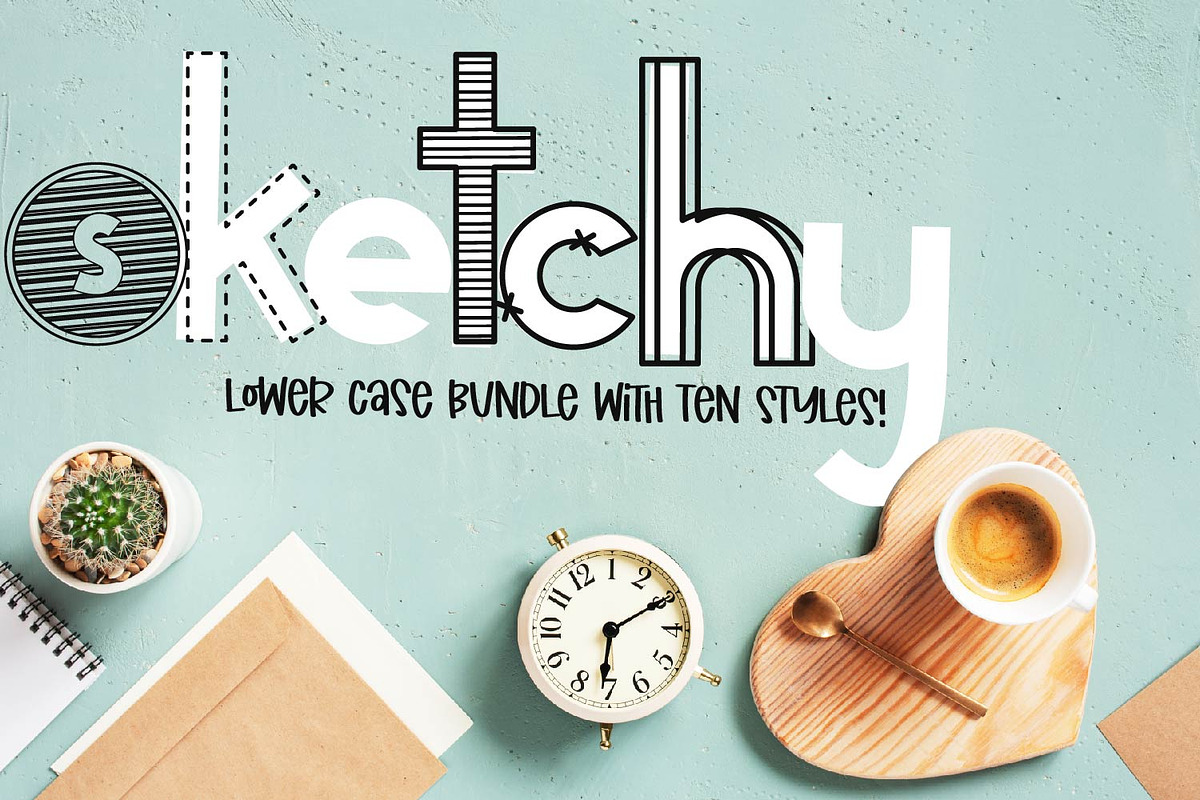 Sketchy - A Bundle With 10 styles! in Display Fonts - product preview 8
