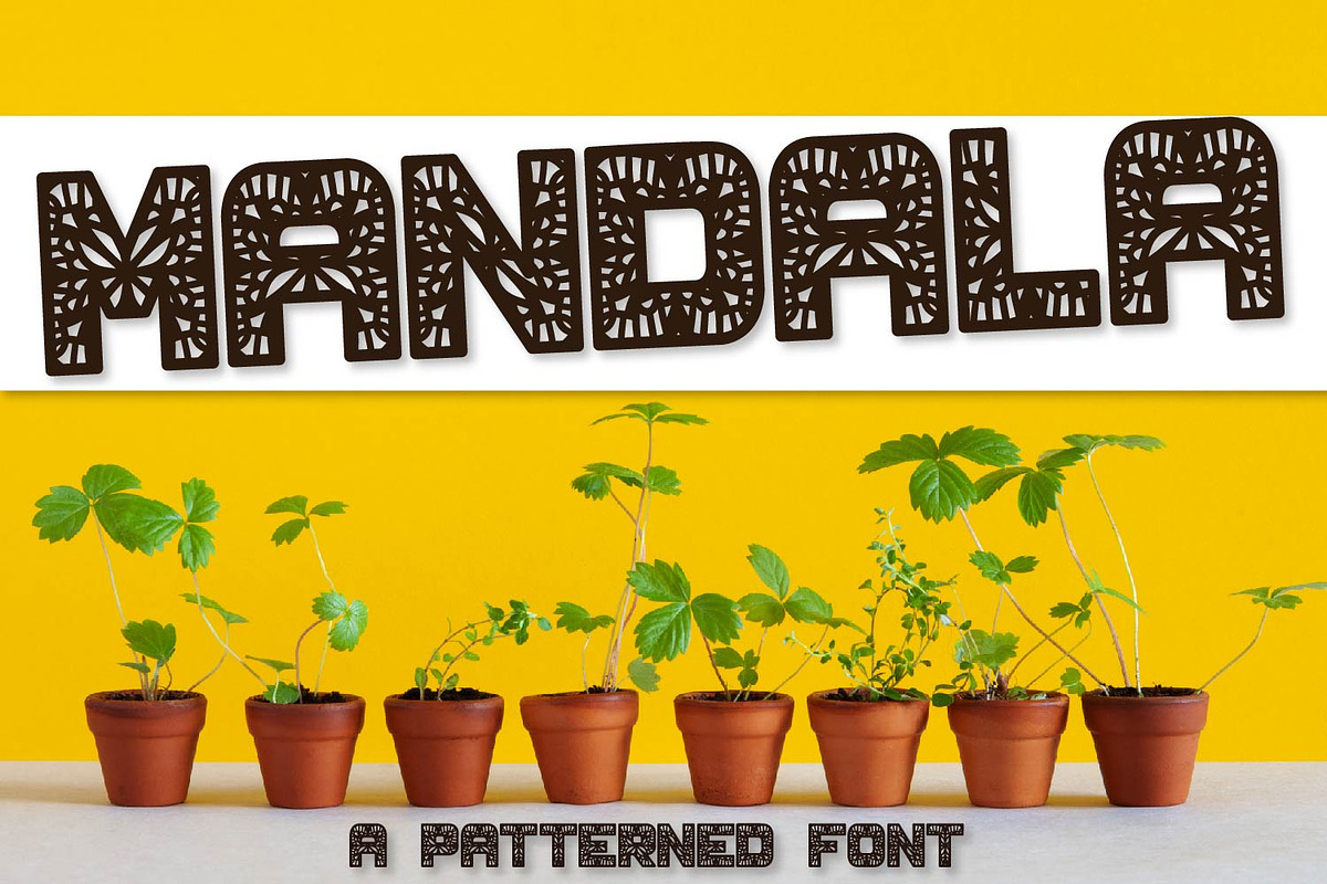 Mandala Font - Patterned in Display Fonts - product preview 8