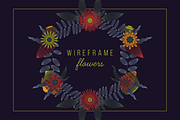 Wireframe Flower Ornaments