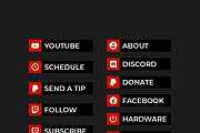 Twitch Panels Basic #1 Black and Red