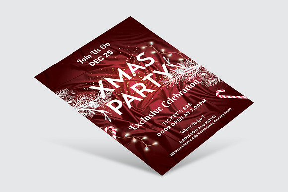 Xmas Party Flyer Template in Invitation Templates - product preview 1