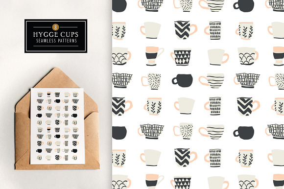 Hygge Cups 8 Seamless Patterns in Patterns - product preview 1