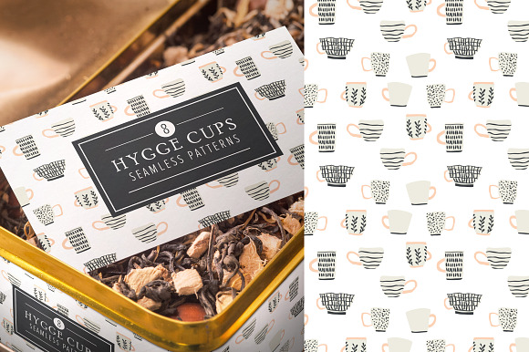 Hygge Cups 8 Seamless Patterns in Patterns - product preview 2