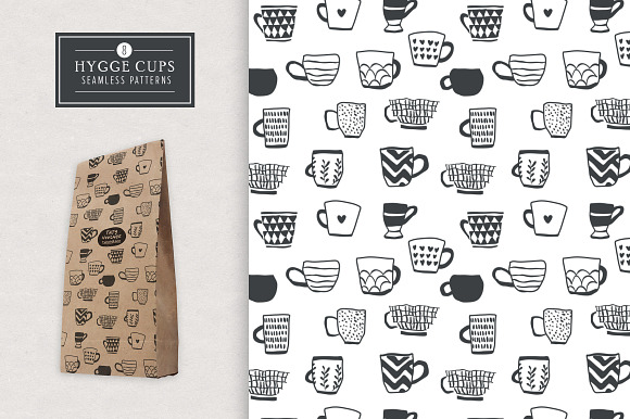 Hygge Cups 8 Seamless Patterns in Patterns - product preview 3