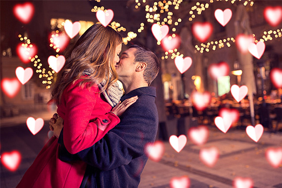 Romantic bokeh heart photo overlays in Objects - product preview 3