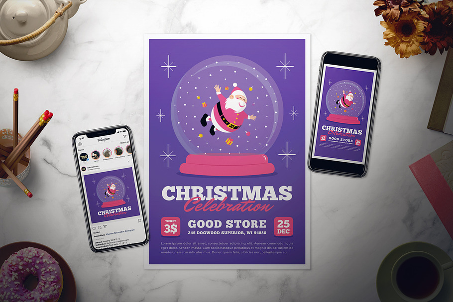Christmas Celebration Flyer Set in Flyer Templates - product preview 8