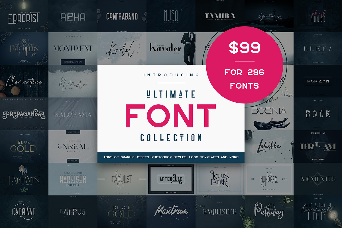 Ultimate Font Collection 296 fonts in Display Fonts - product preview 8