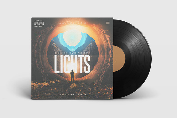 Lights Music Album Cover Art in Social Media Templates - product preview 1