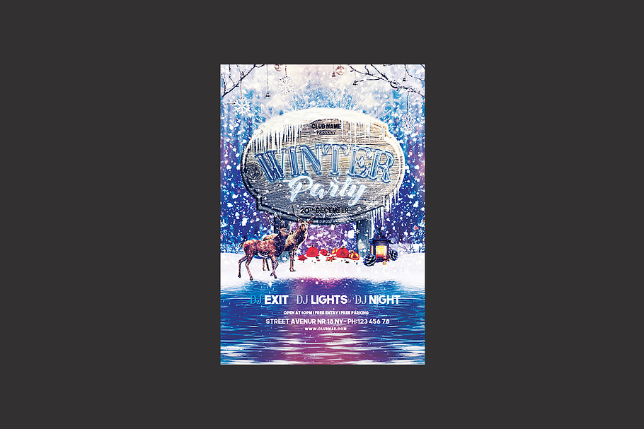 Winter Party Flyer in Invitation Templates - product preview 8