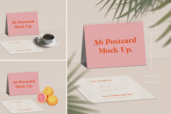 Modern Post Card Mockup in Print Mockups - product preview 6