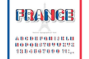 France cartoon font. French national