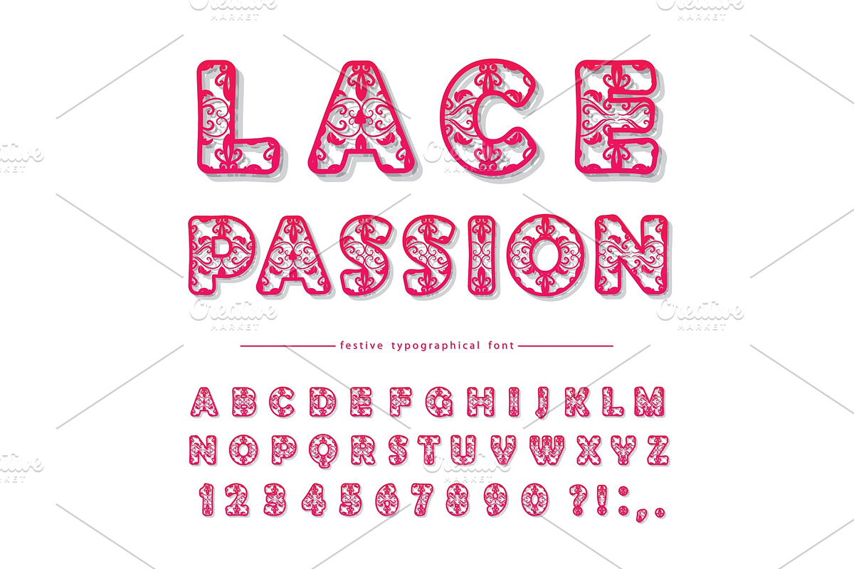 Openwork decorative font. Lacy in Illustrations - product preview 8
