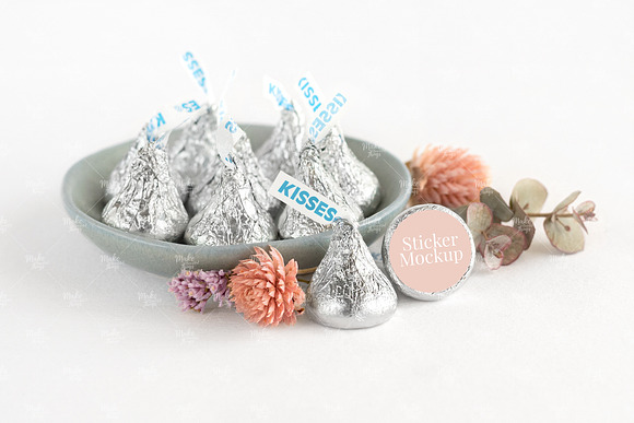Hershey kisses Sticker Mockup in Product Mockups - product preview 5