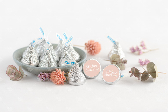 Hershey Kisses Stickers Mockup in Product Mockups - product preview 6