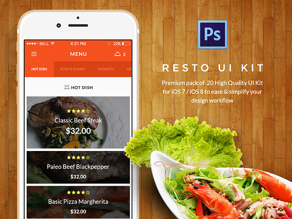 Food & Resto UI Kit in Templates - product preview 1