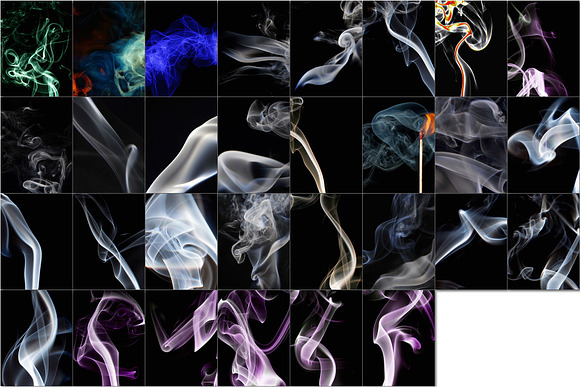30 Color abstract smoke overlays in Objects - product preview 1