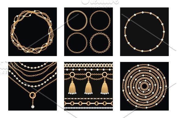 Vector Chain designs. Bundle. in Patterns - product preview 2