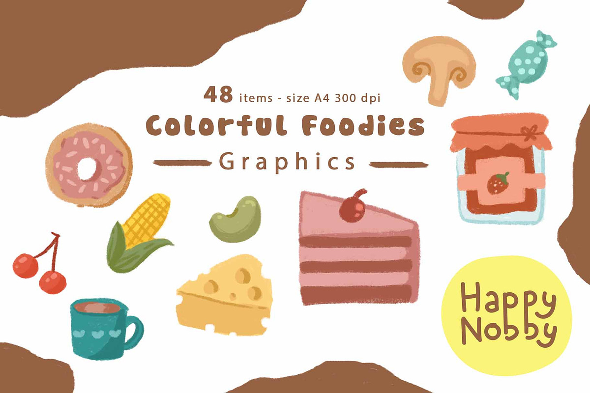 Colorful Foodies Graphics in Illustrations - product preview 8