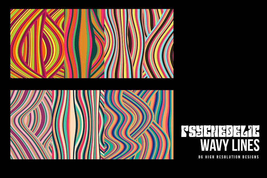 Psychedelic Wavy Lines in Patterns - product preview 8