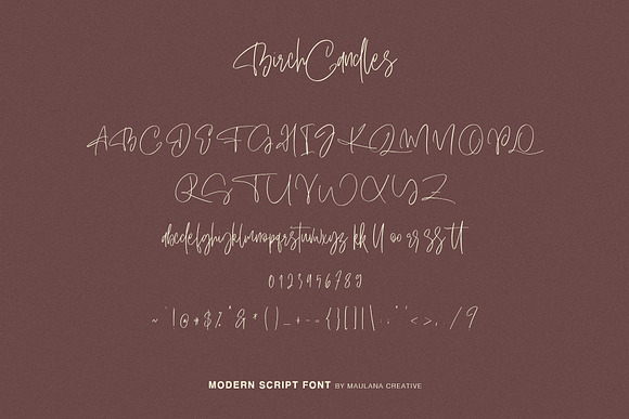 Birch Candles - Handwritten Font in Script Fonts - product preview 7
