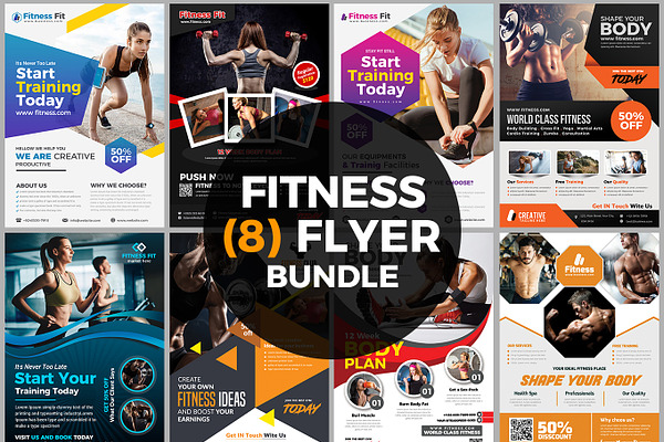 Fitness Flyer Bundle Print Templates