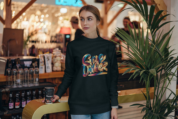 Sweatshirt Mock-Up Street Fashion in Print Mockups - product preview 6