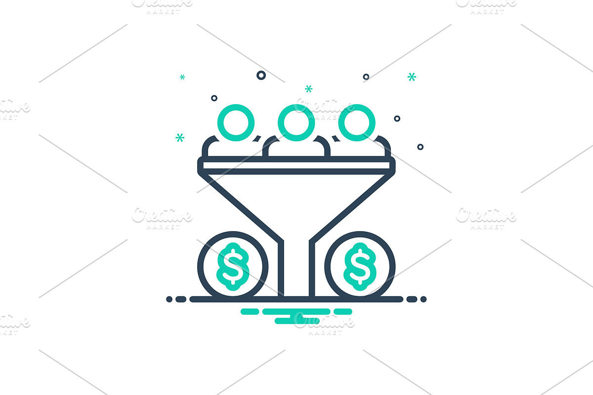 Sales funnel icon in Icons - product preview 8