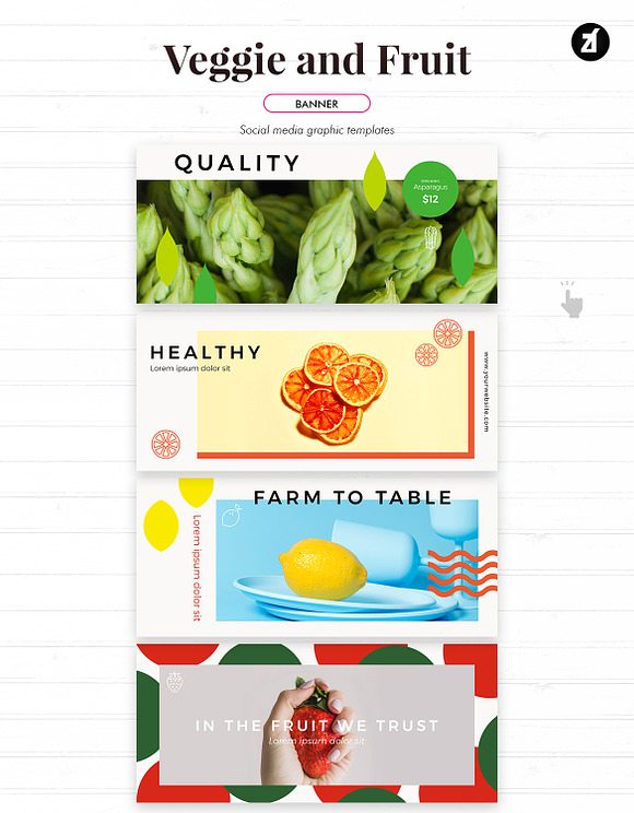 Veggie and fruit social media in Instagram Templates - product preview 7
