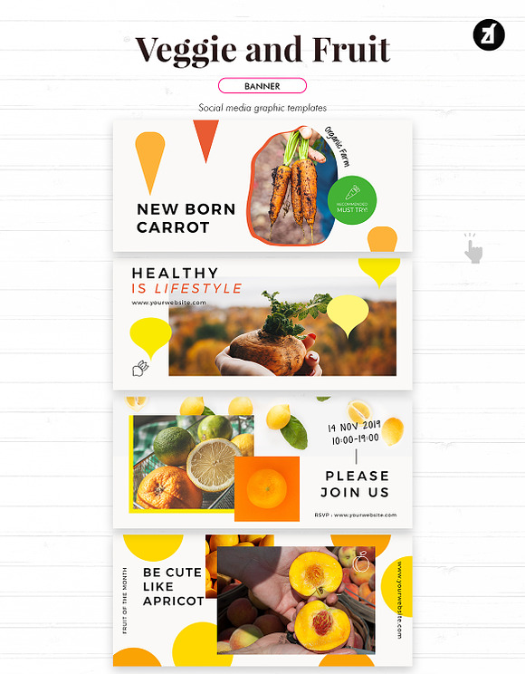 Veggie and fruit social media in Instagram Templates - product preview 9