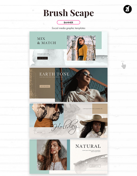 Brush scape social media graphic in Instagram Templates - product preview 7