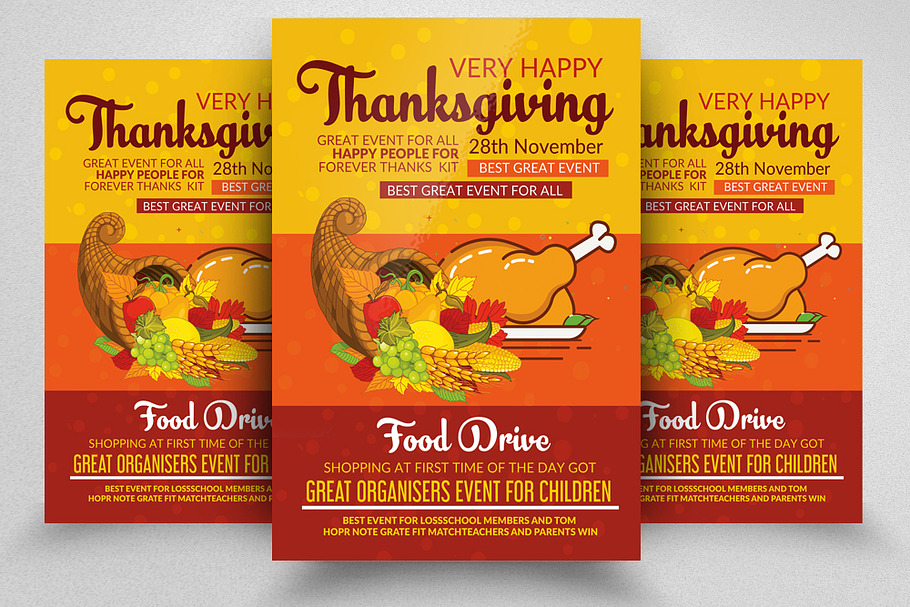 Thanks Giving Bash Flyer/Poster in Flyer Templates - product preview 8