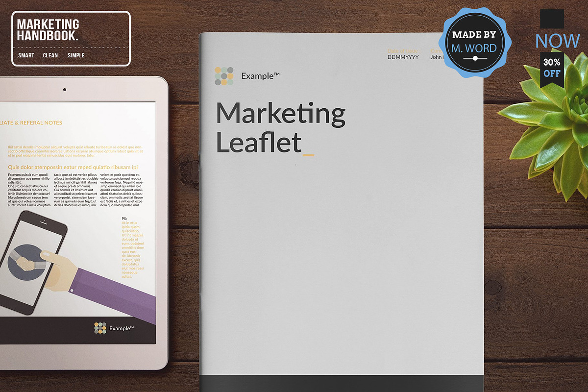 Marketing Handbook with Tan Accent* in Brochure Templates - product preview 8
