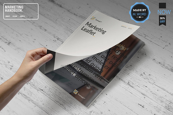 Marketing Handbook with Tan Accent* in Brochure Templates - product preview 2