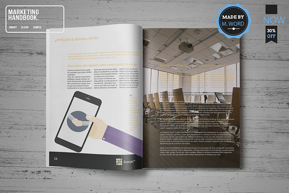 Marketing Handbook with Tan Accent* in Brochure Templates - product preview 4