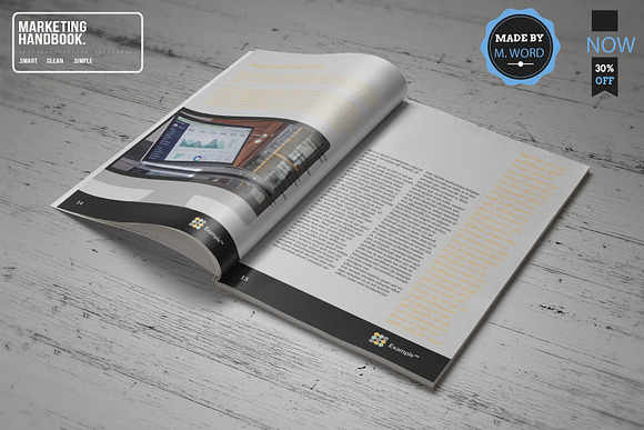 Marketing Handbook with Tan Accent* in Brochure Templates - product preview 5