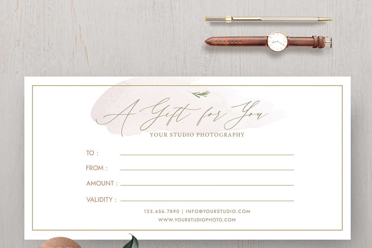 Editable PDF Gift Certificate GC007 in Brochure Templates - product preview 8