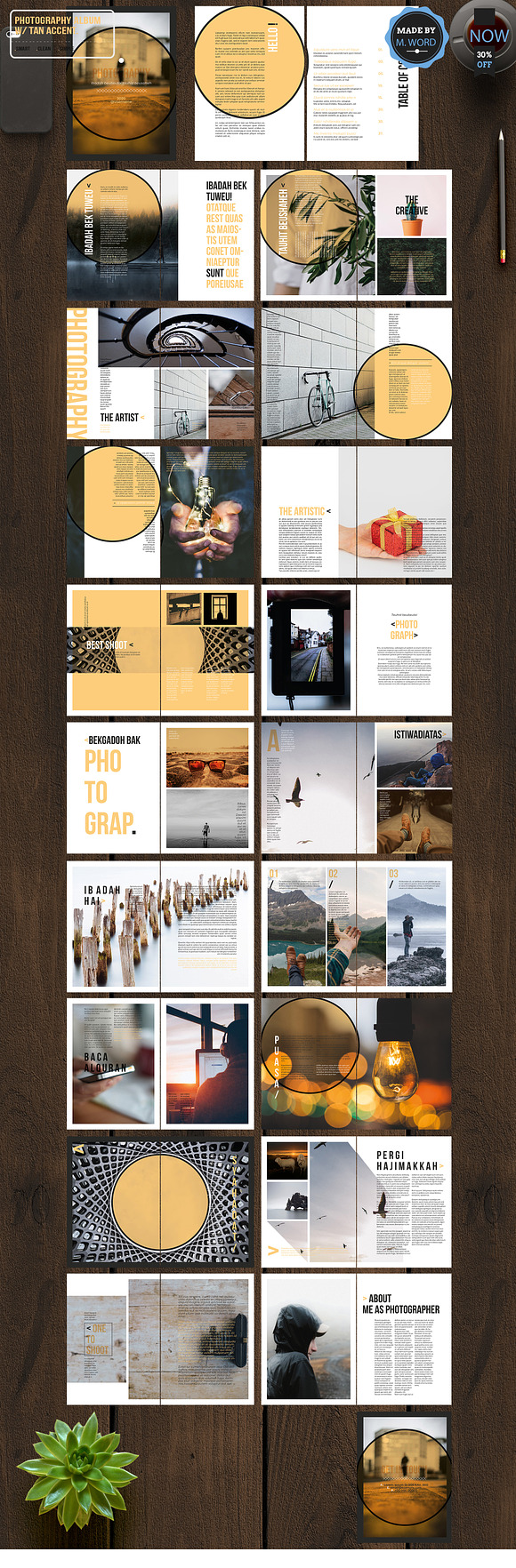 Photography Album With Tan Accent* in Magazine Templates - product preview 6