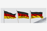 Set of Germany waving flag vector