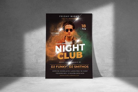 Night Club Flyers in Invitation Templates - product preview 1