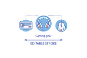 Gaming gear concept icon