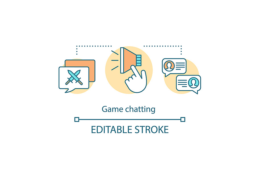 Game chatting concept icon