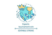 Esports tournament win concept icon