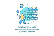 Total game result concept icon