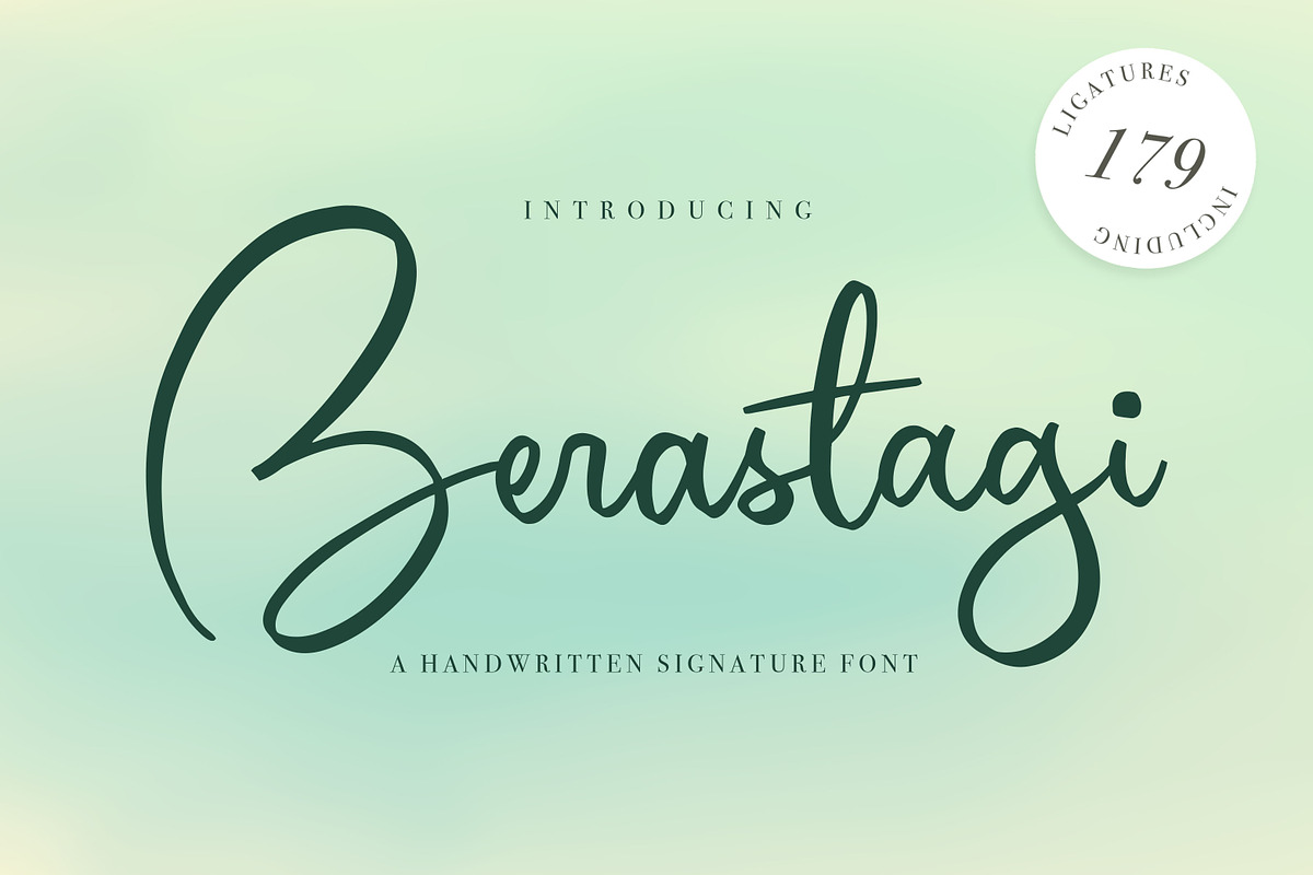 Berastagi | Signature Font in Script Fonts - product preview 8